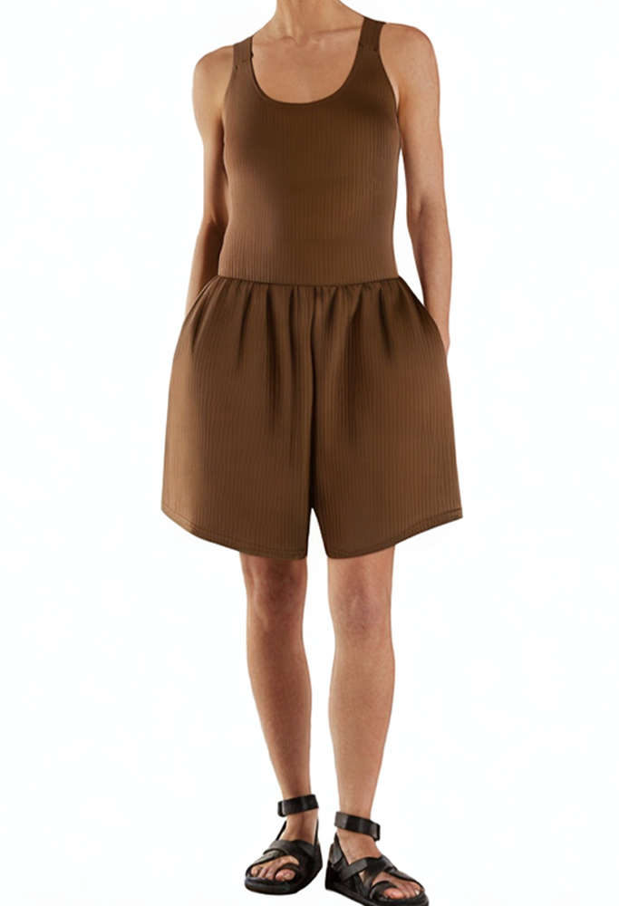 brown-crew-neck-cross-back-jumpsuit