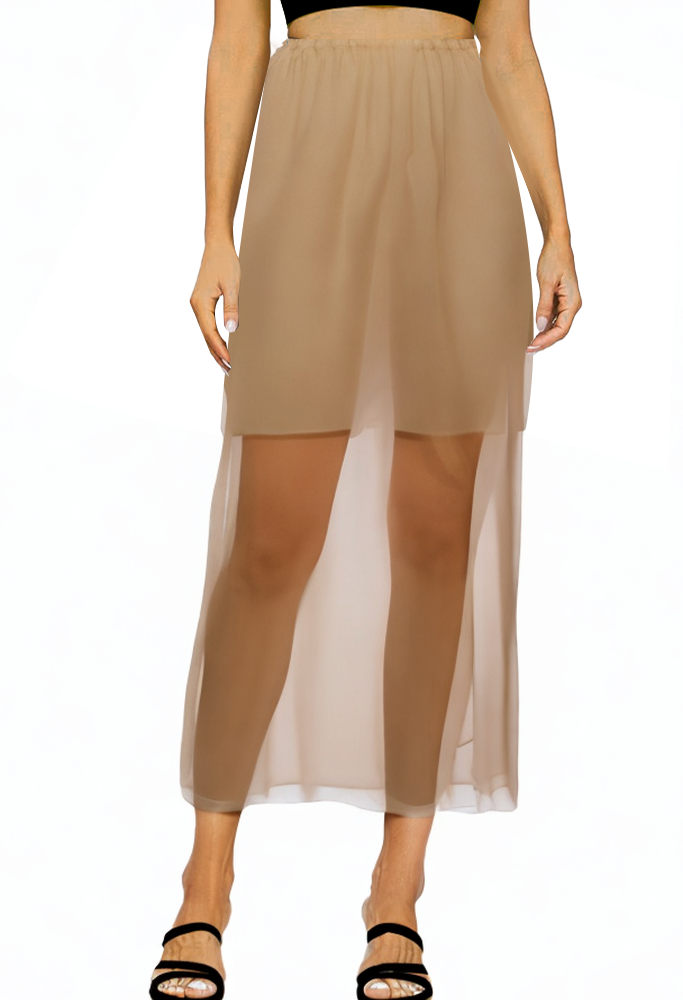 chiffon-stretch-high-waist-knee-length-a-line-ruffle-skirt