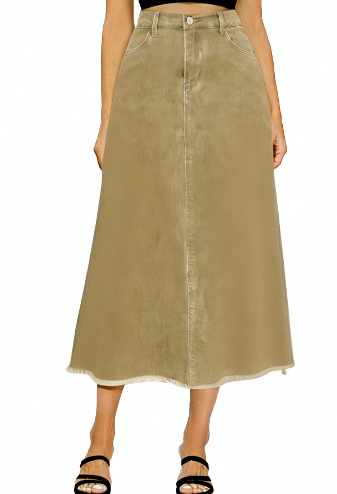 vintage-denim-elastic-high-rise-frayed-hem-a-line-long