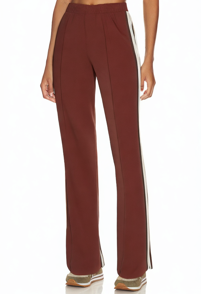 brown-stylish-high-quality-flared-knitted-trousers