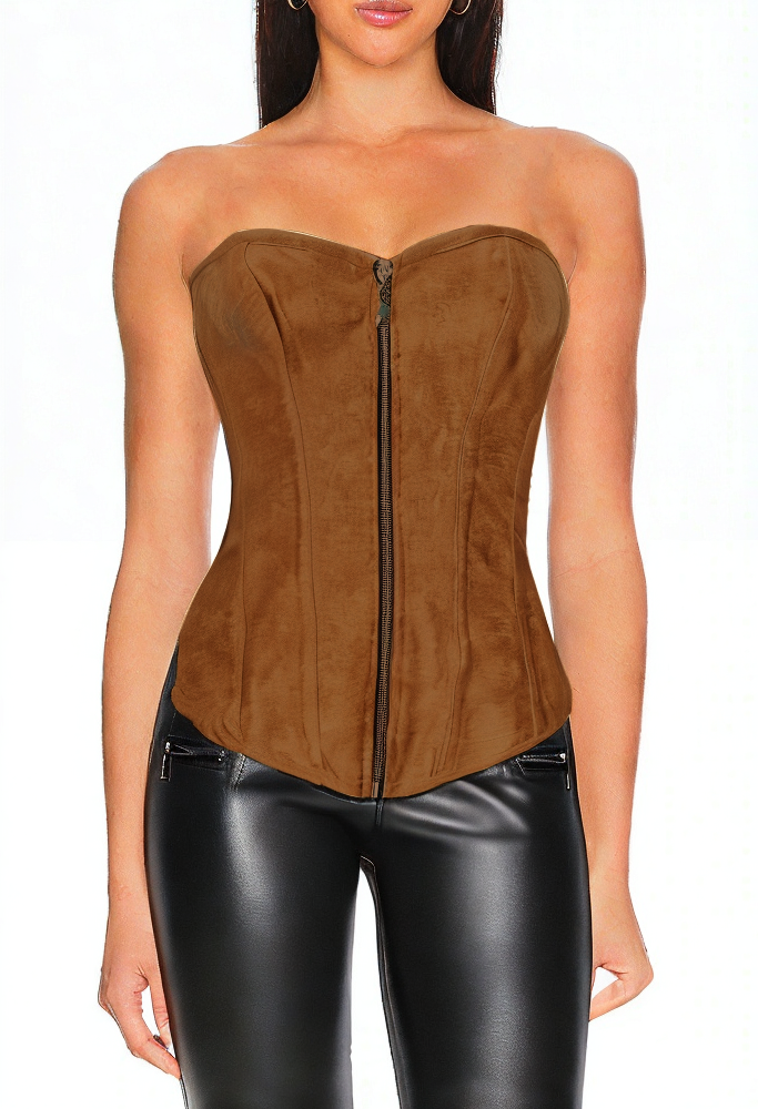 womens-faux-leather-front-zip-corset-top