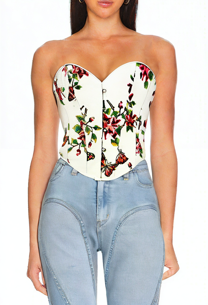 beige-daisy-floral-printed-bustier-top