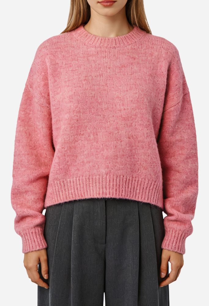 womens-crew-neck-solid-color-minimalist-loose-sweater