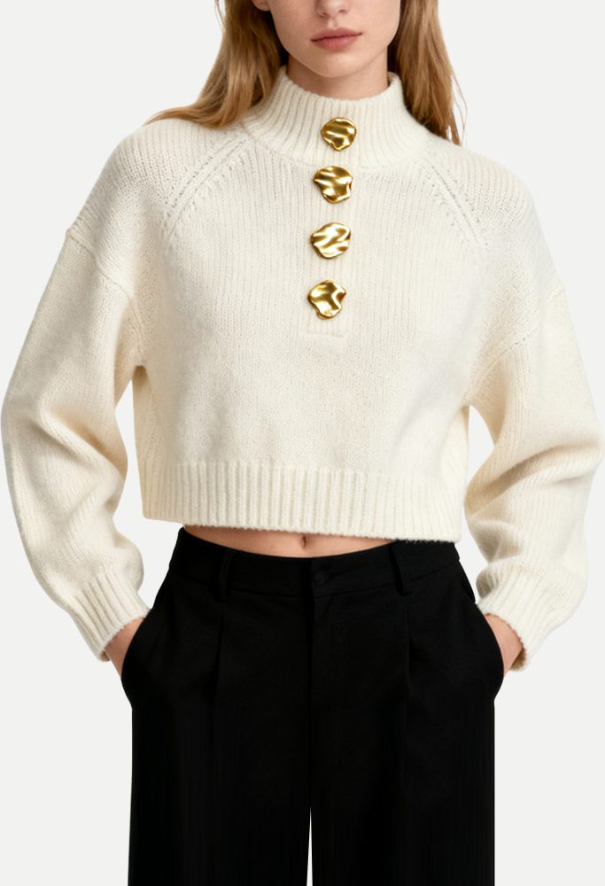 womens-turtleneck-metal-button-decor-loose-sweater